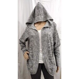 Mossimo Women's 2XL Heather Grey Open Cardigan Hoodie Sweater Plus Size XXL
